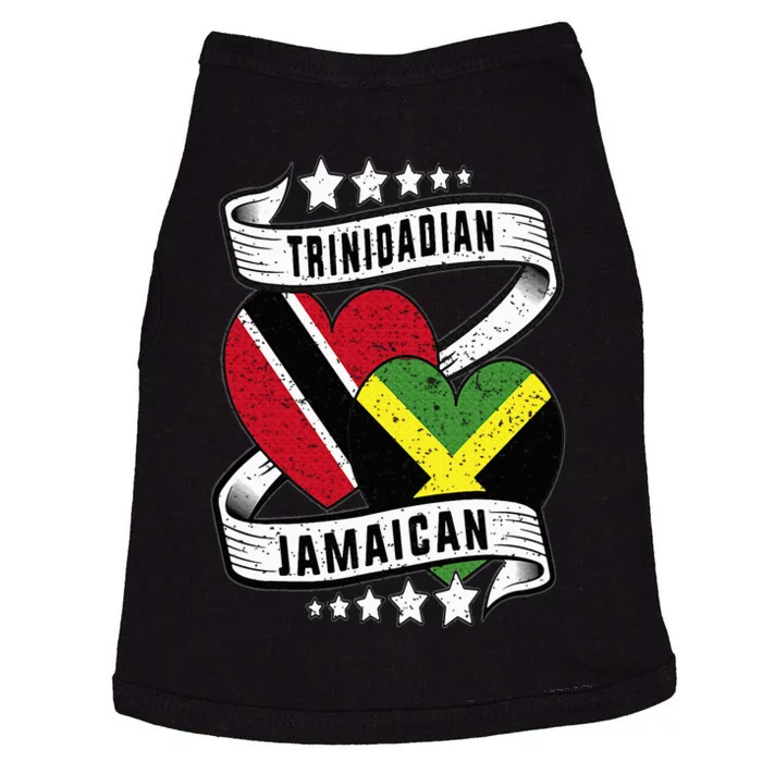 Jamaican Trinidad half Trinidad and half Jamaican flag Doggie Tank