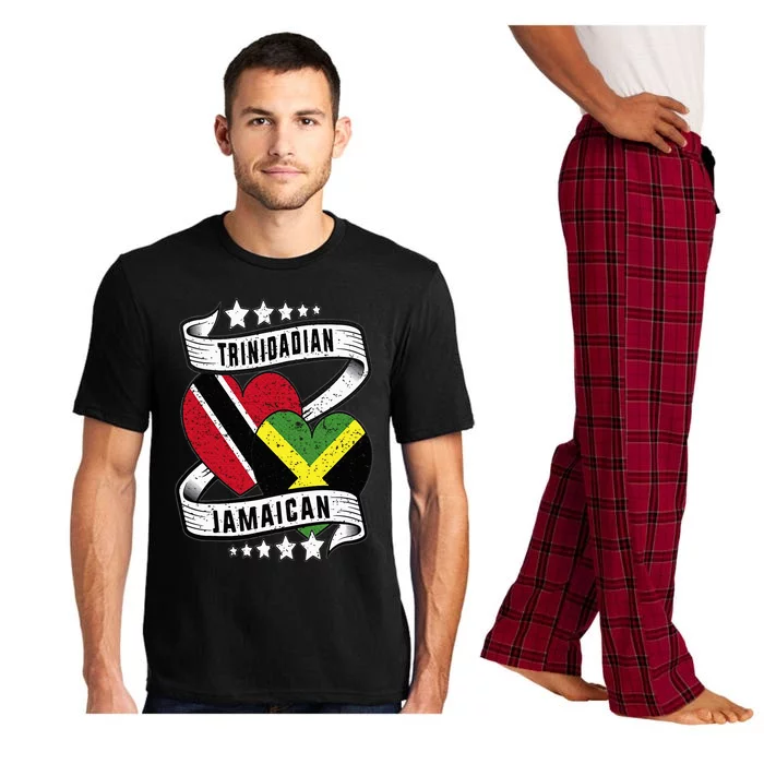 Jamaican Trinidad half Trinidad and half Jamaican flag Pajama Set