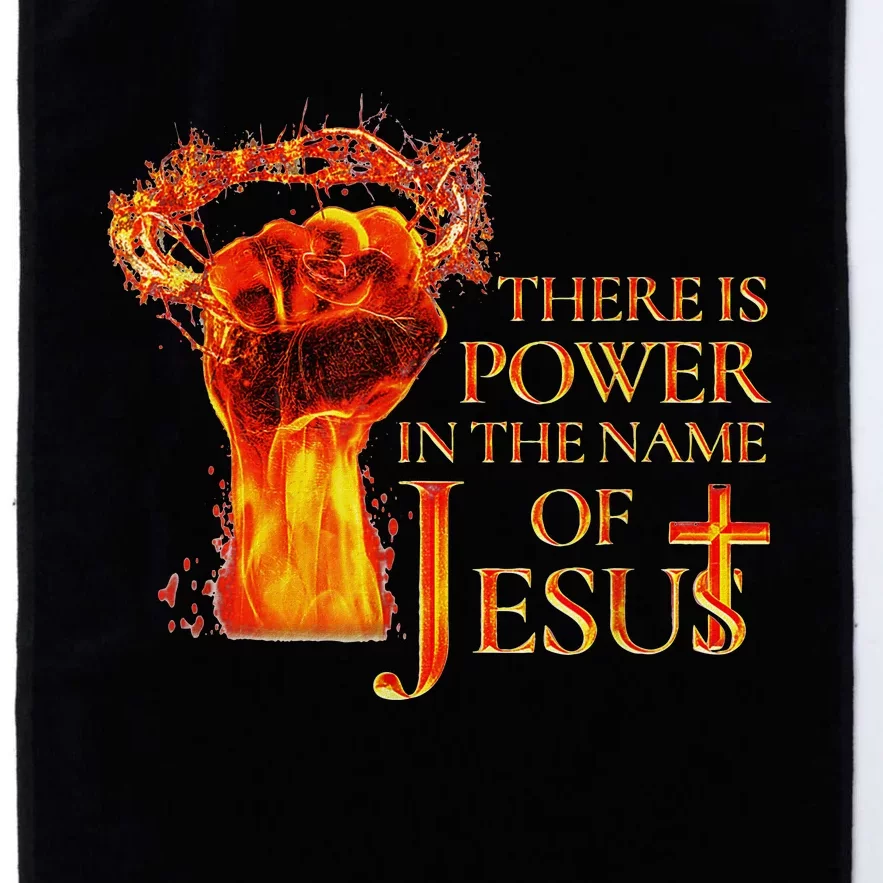 Jesus There Is Power In The Name Of Jesust Funny Christian Platinum Collection Golf Towel