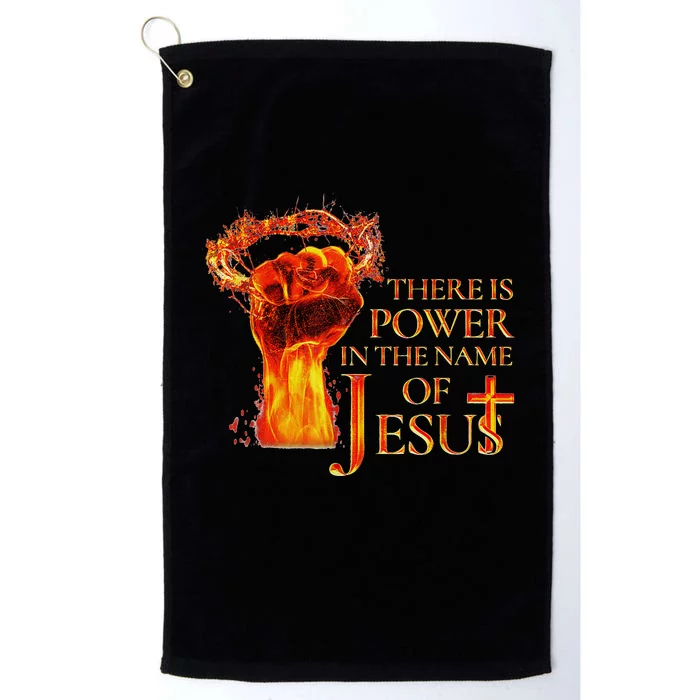 Jesus There Is Power In The Name Of Jesust Funny Christian Platinum Collection Golf Towel