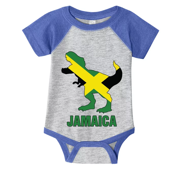 Jamaica Trex Jamaican Flag Infant Baby Jersey Bodysuit