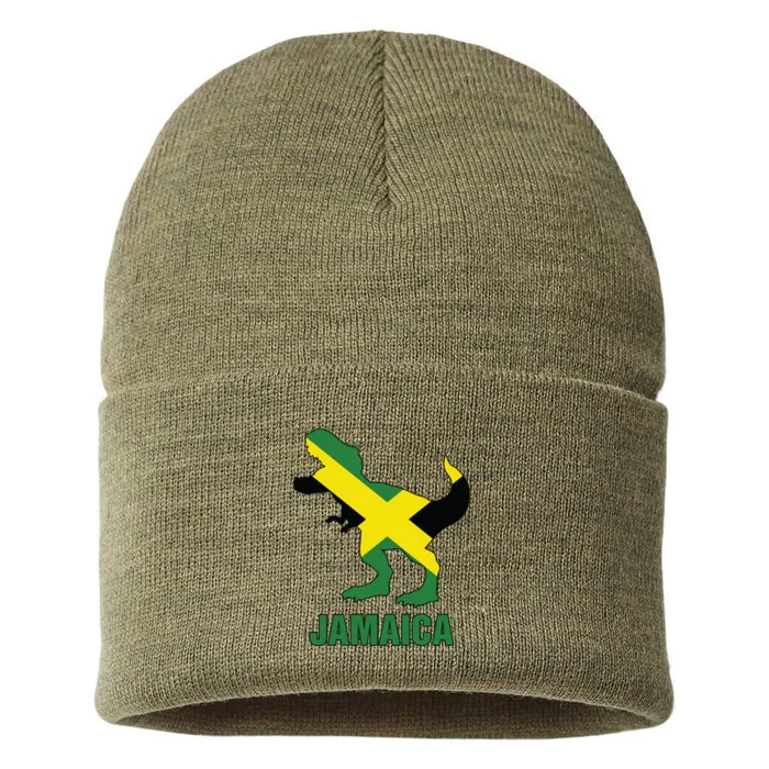 Jamaica Trex Jamaican Flag Sustainable Knit Beanie