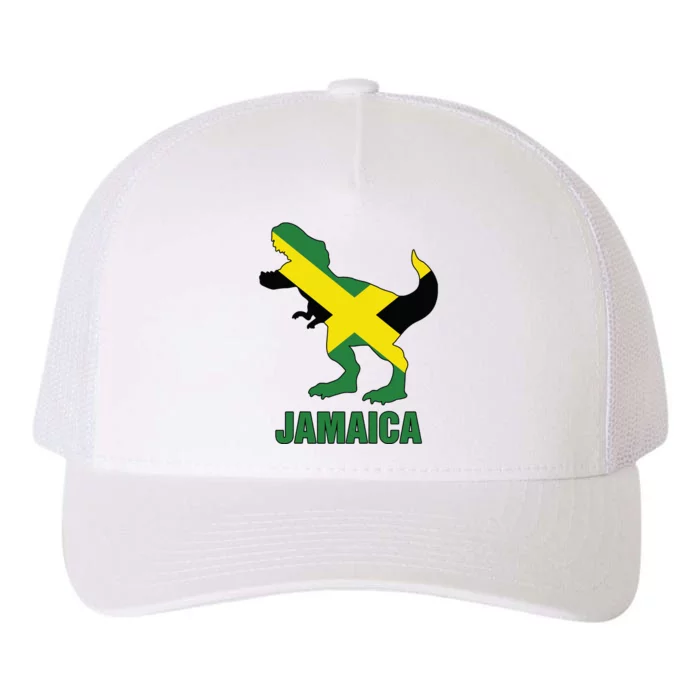 Jamaica Trex Jamaican Flag Yupoong Adult 5-Panel Trucker Hat