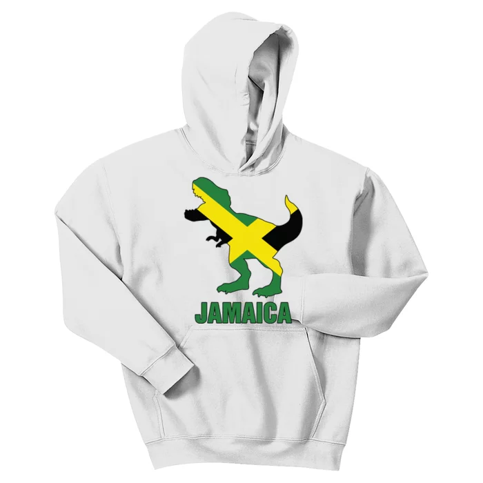 Jamaica Trex Jamaican Flag Kids Hoodie