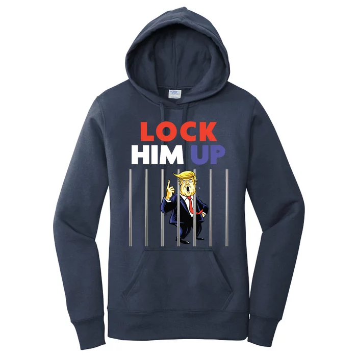 Jail Trump Lock Him Up Anti Trump Women's Pullover Hoodie