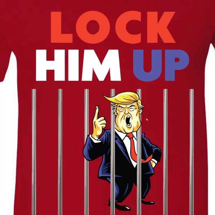 Jail Trump Lock Him Up Anti Trump V-Neck T-Shirt