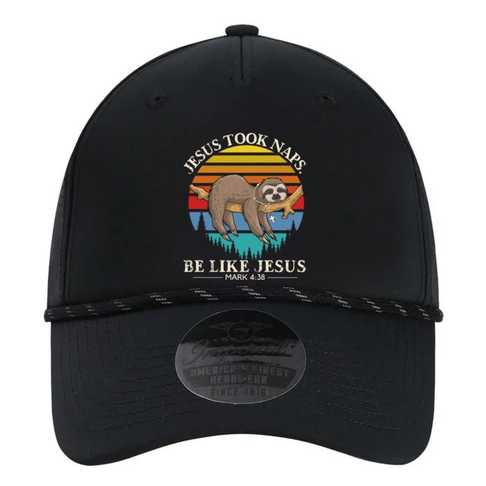 Jesus Took Naps Mark 4:38 Christian Funny Sloth Vintage Cute Gift Performance The Dyno Cap