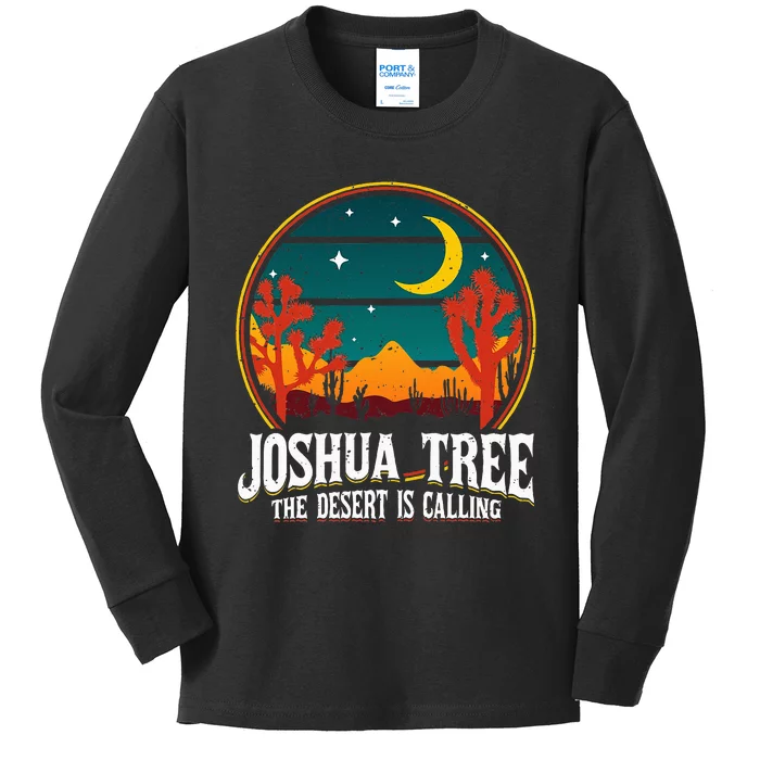 Joshua Tree National Park Us Vintage Kids Long Sleeve Shirt