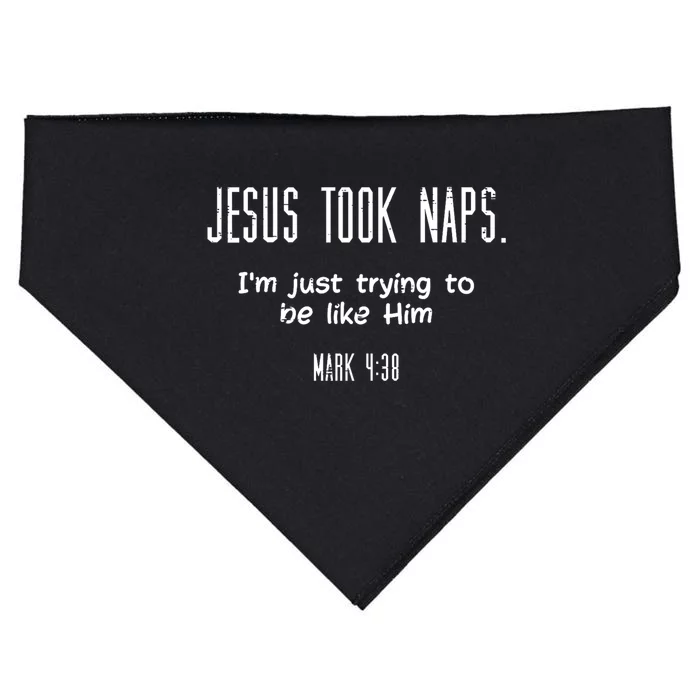 Jesus Took Naps Mark 438 Funny Saying Christian USA-Made Doggie Bandana