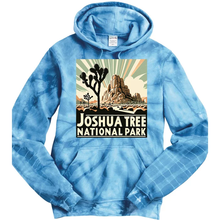 Joshua Tree National Park Vintage Hiking Camping Outdoor Tie Dye Hoodie