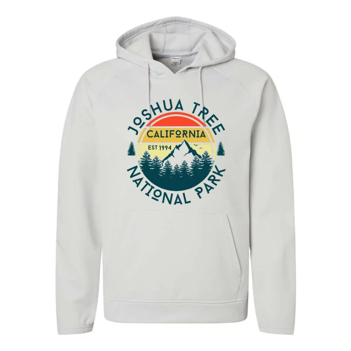 Joshua Tree National Park California Hiking Nature Outdoors Performance Fleece Hoodie