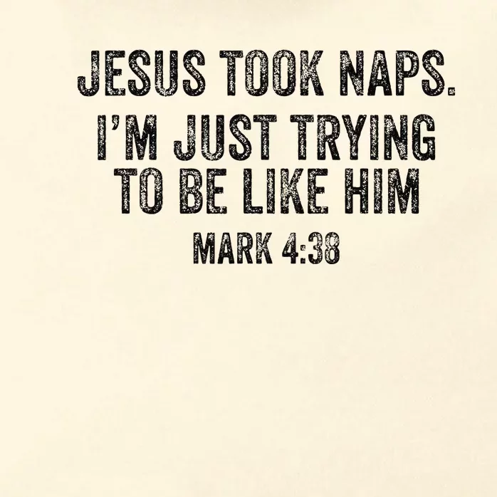 Jesus Took Naps Mark 438 Christian Funny Faith Zip Tote Bag