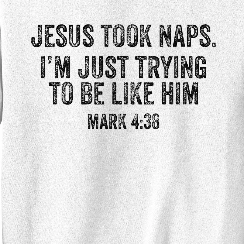 Jesus Took Naps Mark 438 Christian Funny Faith Sweatshirt