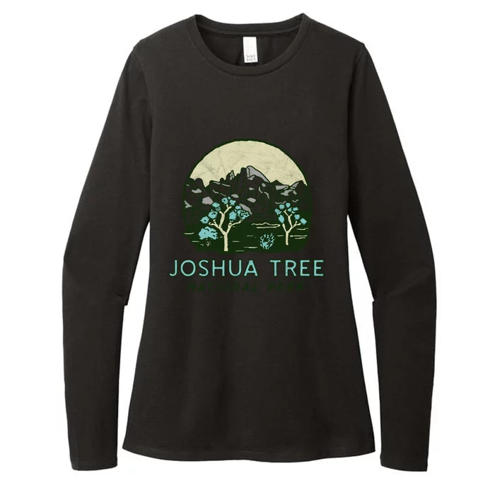 Joshua Tree National Park Vintage Mountains And Trees Sketch Gift Womens CVC Long Sleeve Shirt