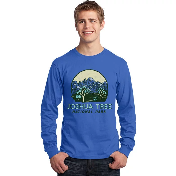 Joshua Tree National Park Vintage Mountains And Trees Sketch Gift Tall Long Sleeve T-Shirt