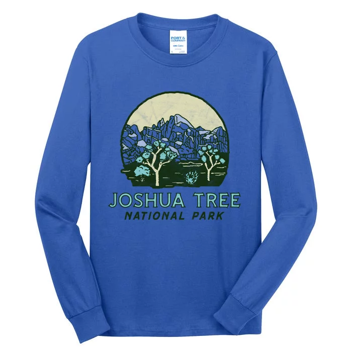 Joshua Tree National Park Vintage Mountains And Trees Sketch Gift Tall Long Sleeve T-Shirt