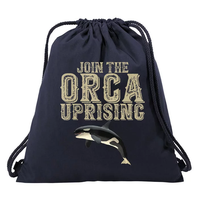 Join The Orca Uprising Drawstring Bag