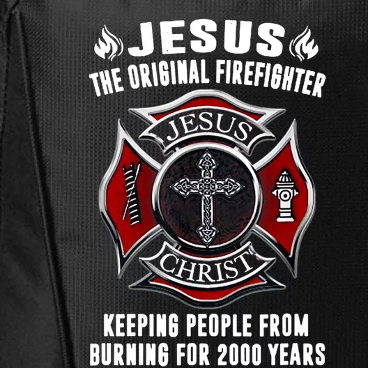 Jesus The Original Firefighter City Backpack