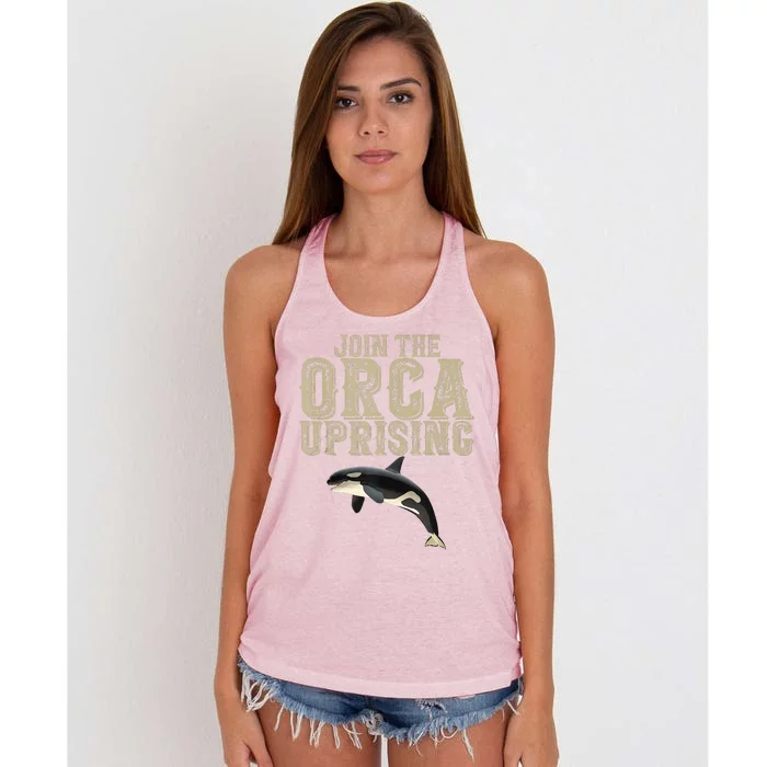 Join The Orca Uprising Women's Knotted Racerback Tank