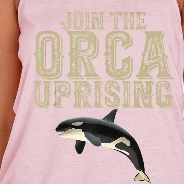 Join The Orca Uprising Women's Knotted Racerback Tank