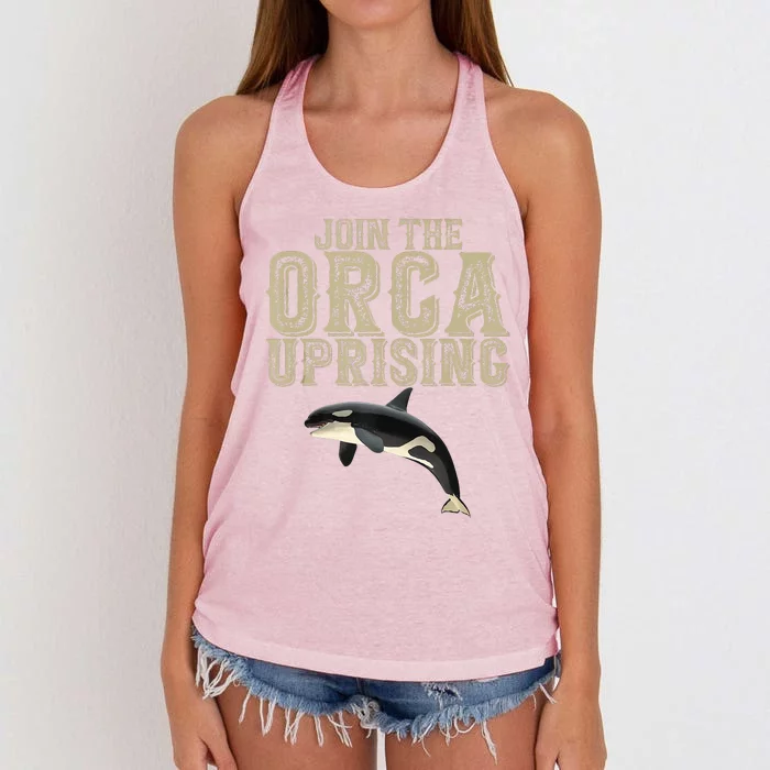 Join The Orca Uprising Women's Knotted Racerback Tank