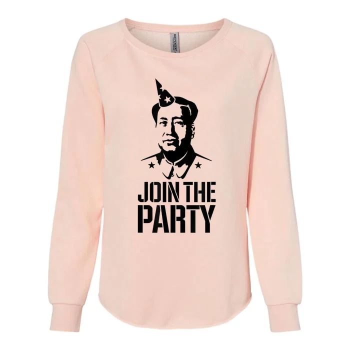 Join The Party Mao Zedong Funny China Communist Chinese Puns Womens California Wash Sweatshirt