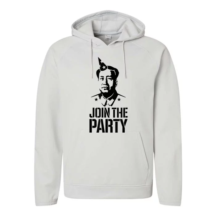 Join The Party Mao Zedong Funny China Communist Chinese Puns Performance Fleece Hoodie