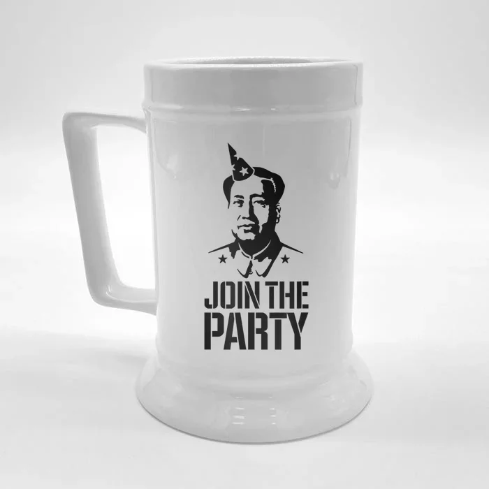 Join The Party Mao Zedong Funny China Communist Chinese Puns Front & Back Beer Stein