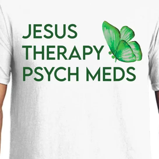 Jesus Therapy Psych Meds Mental Health Awareness Semicolon Pajama Set