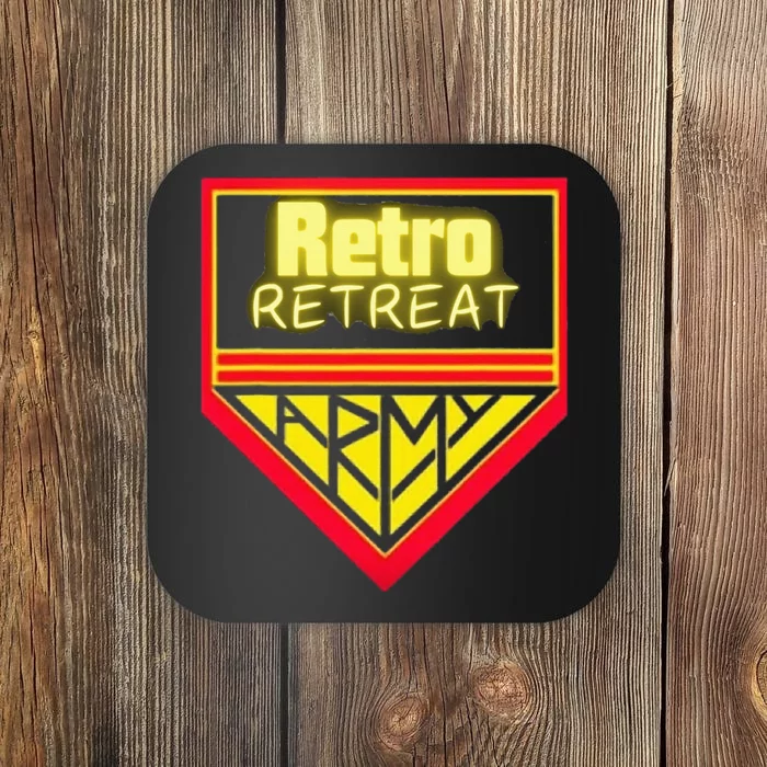 Join The Retro Retreat Army Coaster