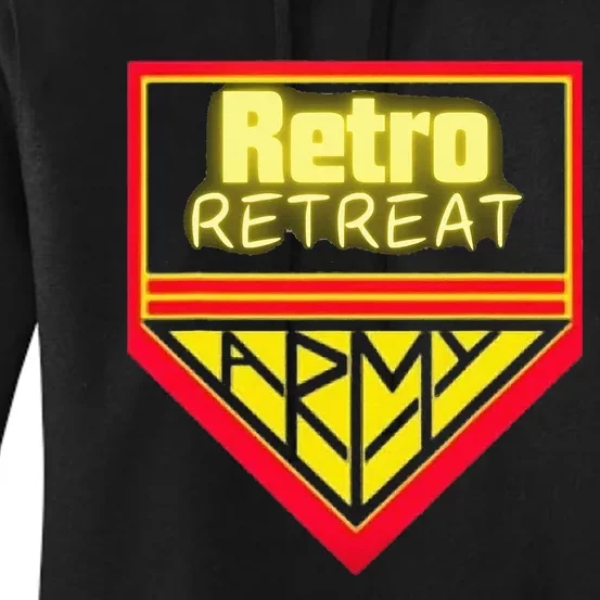 Join The Retro Retreat Army – Trendy Graphic Women's Pullover Hoodie