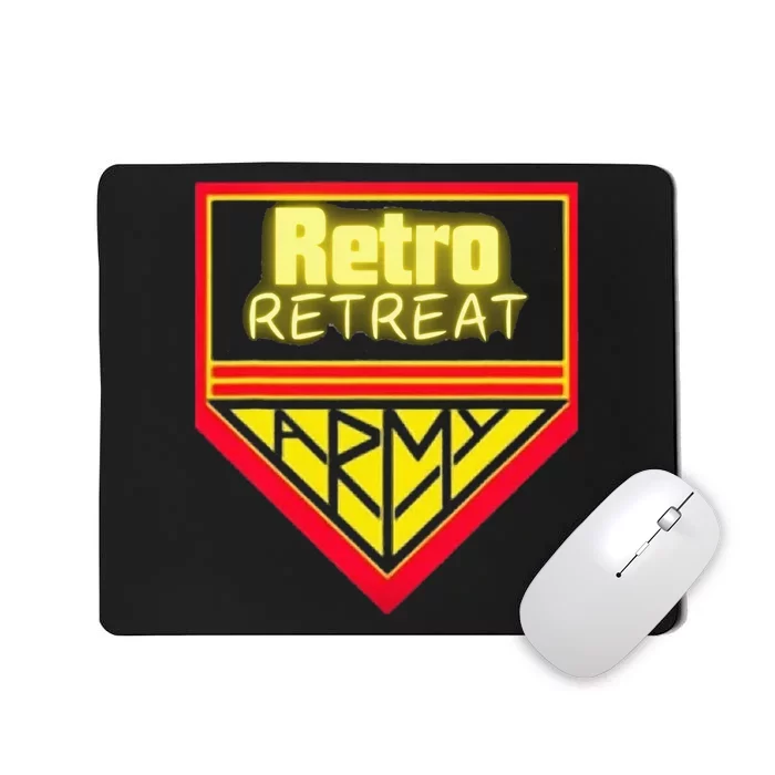 Join The Retro Retreat Army – Trendy Graphic Mousepad