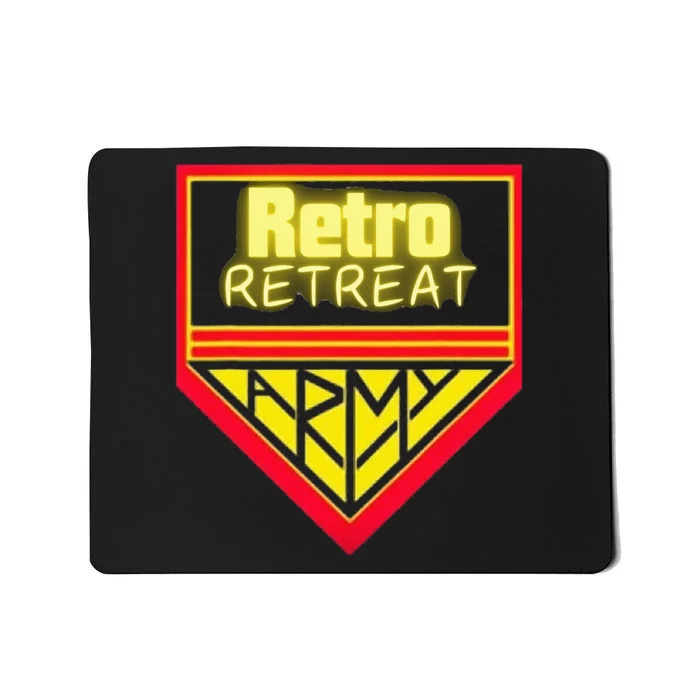 Join The Retro Retreat Army – Trendy Graphic Mousepad