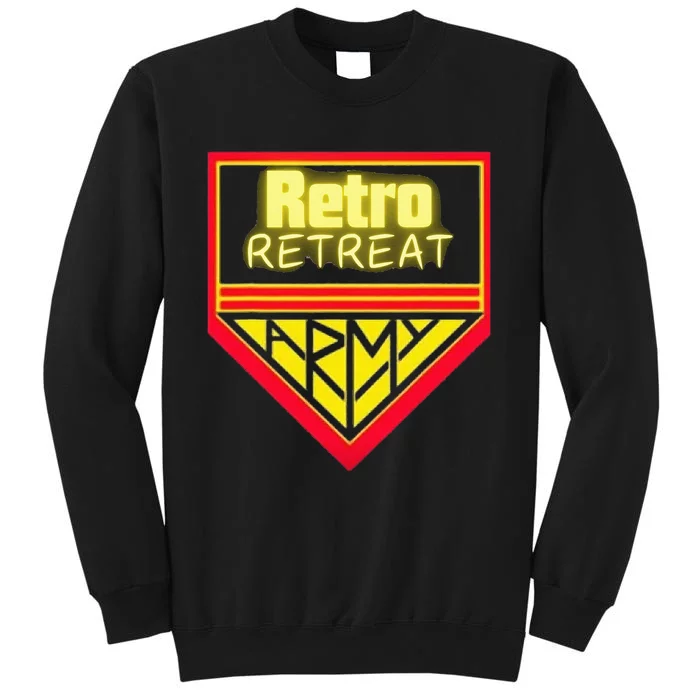 Join The Retro Retreat Army – Trendy Graphic Tall Sweatshirt