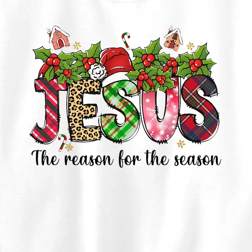 Jesus The Reason For The Season Christian Christmas God Kids Sweatshirt