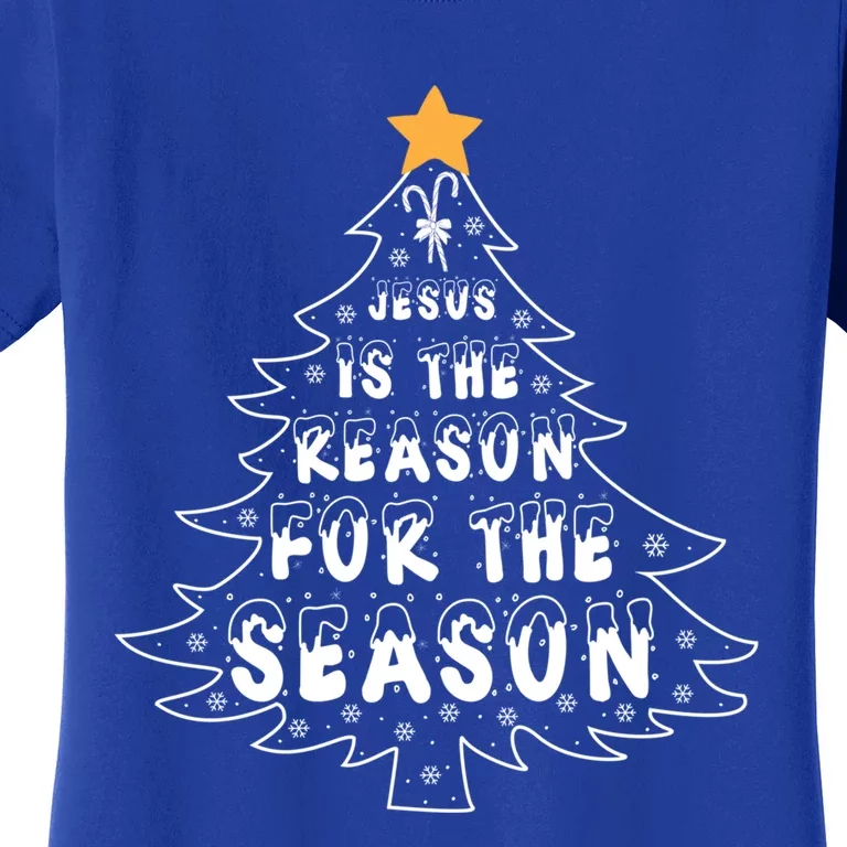 Jesus The Reason For Season Christian Religion Christmas Cool Gift Women's T-Shirt