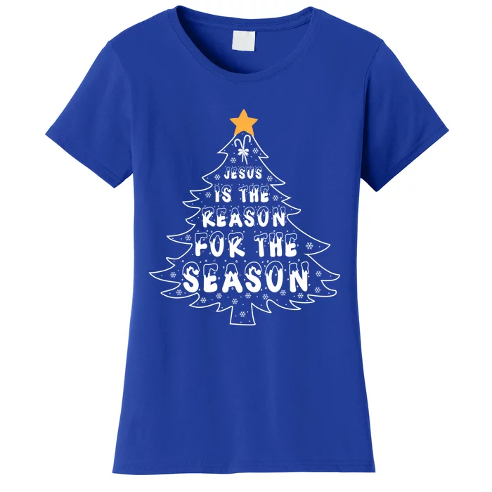 Jesus The Reason For Season Christian Religion Christmas Cool Gift Women's T-Shirt