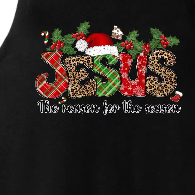 Jesus The Reason For The Season Christ Xmas Stocking Stuffer Gift Ladies Tri-Blend Wicking Tank