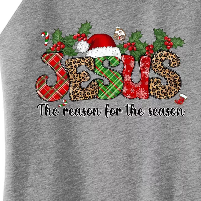 Jesus The Reason For The Season Christ Xmas Stocking Stuffer Gift Women’s Perfect Tri Rocker Tank