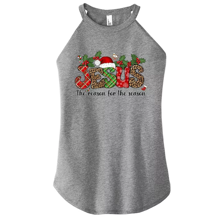 Jesus The Reason For The Season Christ Xmas Stocking Stuffer Gift Women’s Perfect Tri Rocker Tank