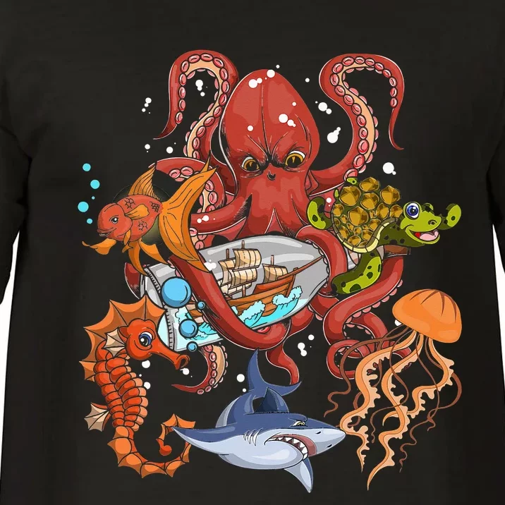 Jellyfish Turtle Seahorse Shark Octopus Ocean Animal Comfort Colors T-Shirt