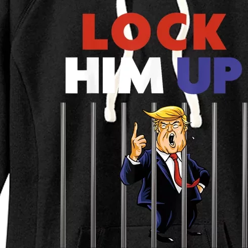 Jail Trump Shirt Lock Him Up Anti Trump Women's Fleece Hoodie