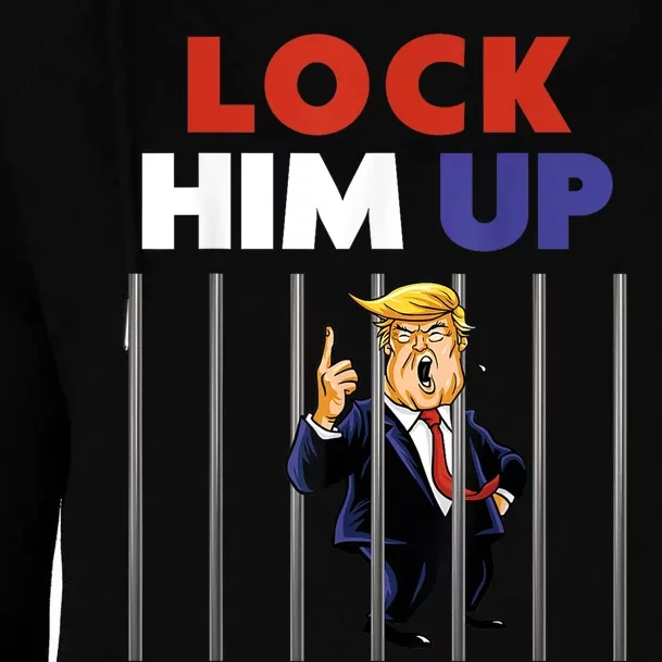 Jail Trump Shirt Lock Him Up Anti Trump Womens Funnel Neck Pullover Hood