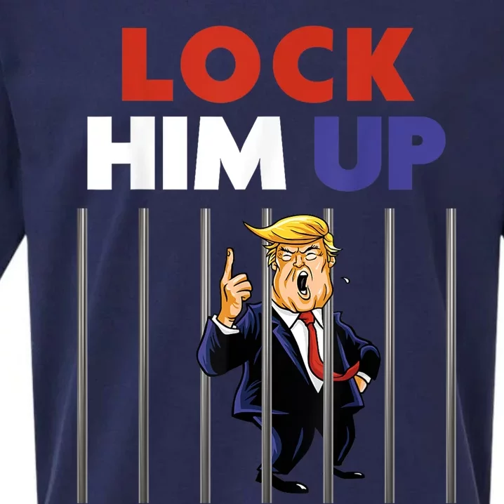 Jail Trump Shirt Lock Him Up Anti Trump Sueded Cloud Jersey T-Shirt