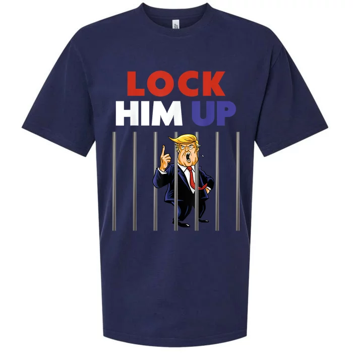 Jail Trump Shirt Lock Him Up Anti Trump Sueded Cloud Jersey T-Shirt