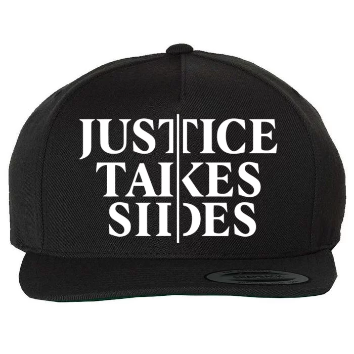 Justice Takes Sides Wool Snapback Cap