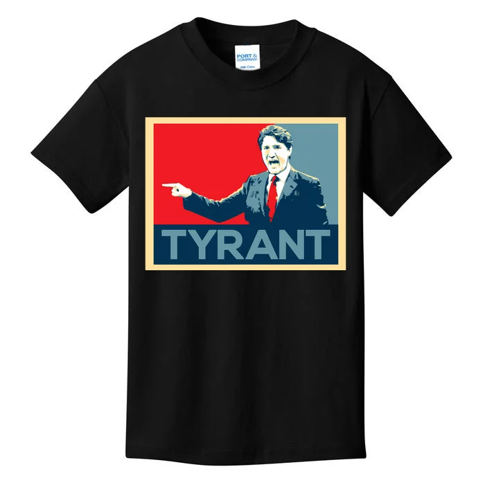 Justin Trudeau Tyrant Kids T-Shirt