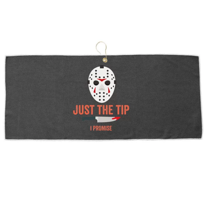 Just The Tip I Promise Funny Halloween Costume Large Microfiber Waffle Golf Towel