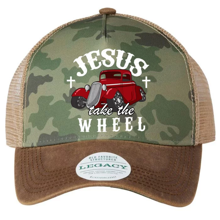 Jesus Take The Wheel Classic Vintage Car Legacy Tie Dye Trucker Hat