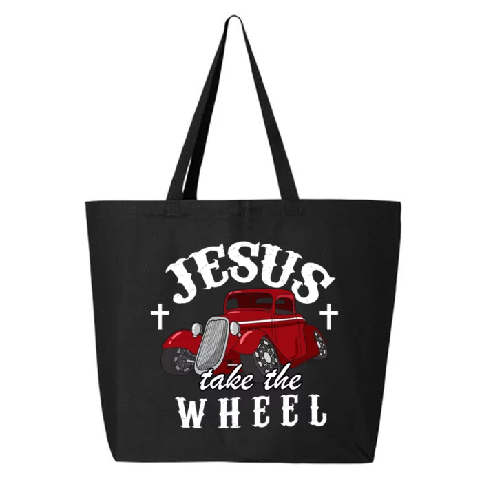 Jesus Take The Wheel Classic Vintage Car 25L Jumbo Tote